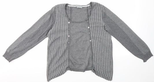 Womens UK Size 14 M&S Grey Pullover Jumper