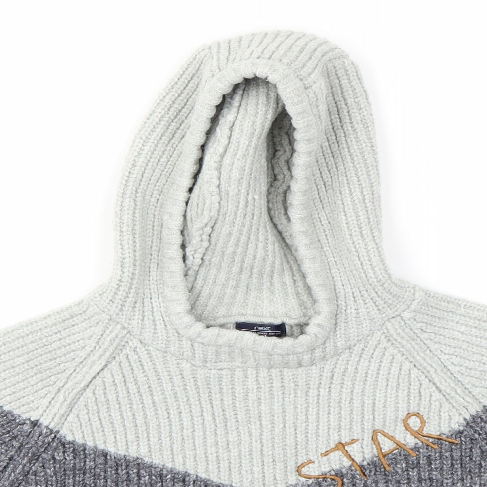 NEXT Girls Grey   Pullover Hoodie Size 2-3 Years