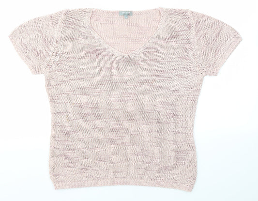 Womens UK Size M M&S Pink Pullover Jumper