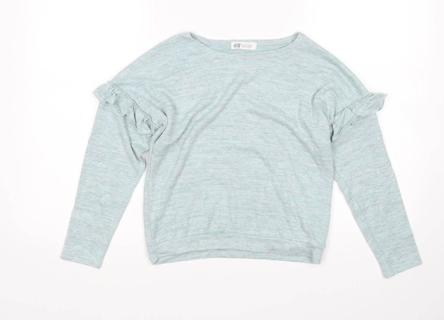 H&M Girls Green   Pullover Jumper Size 9-10 Years