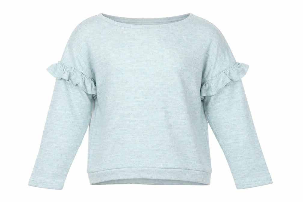 Front view of H&M girls’ green jumper, size 9-10, years