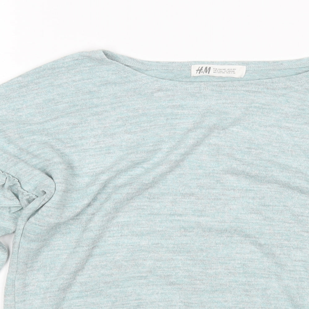 H&M Girls Green   Pullover Jumper Size 9-10 Years