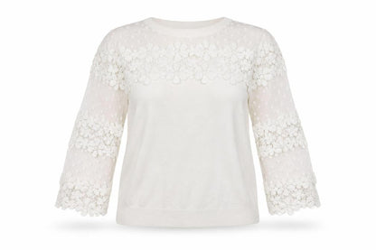 Womens UK Size 16 Per Una White Pullover Jumper