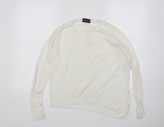 Laura Scott Womens White   Pullover Jumper Size 6
