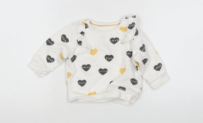 Additional front view of F&F girls’ multicoloured jumper, size 0-3, months