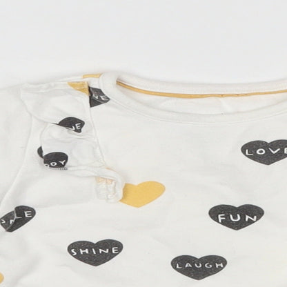 Close-up detail of F&F girls’ multicoloured jumper, size 0-3, months