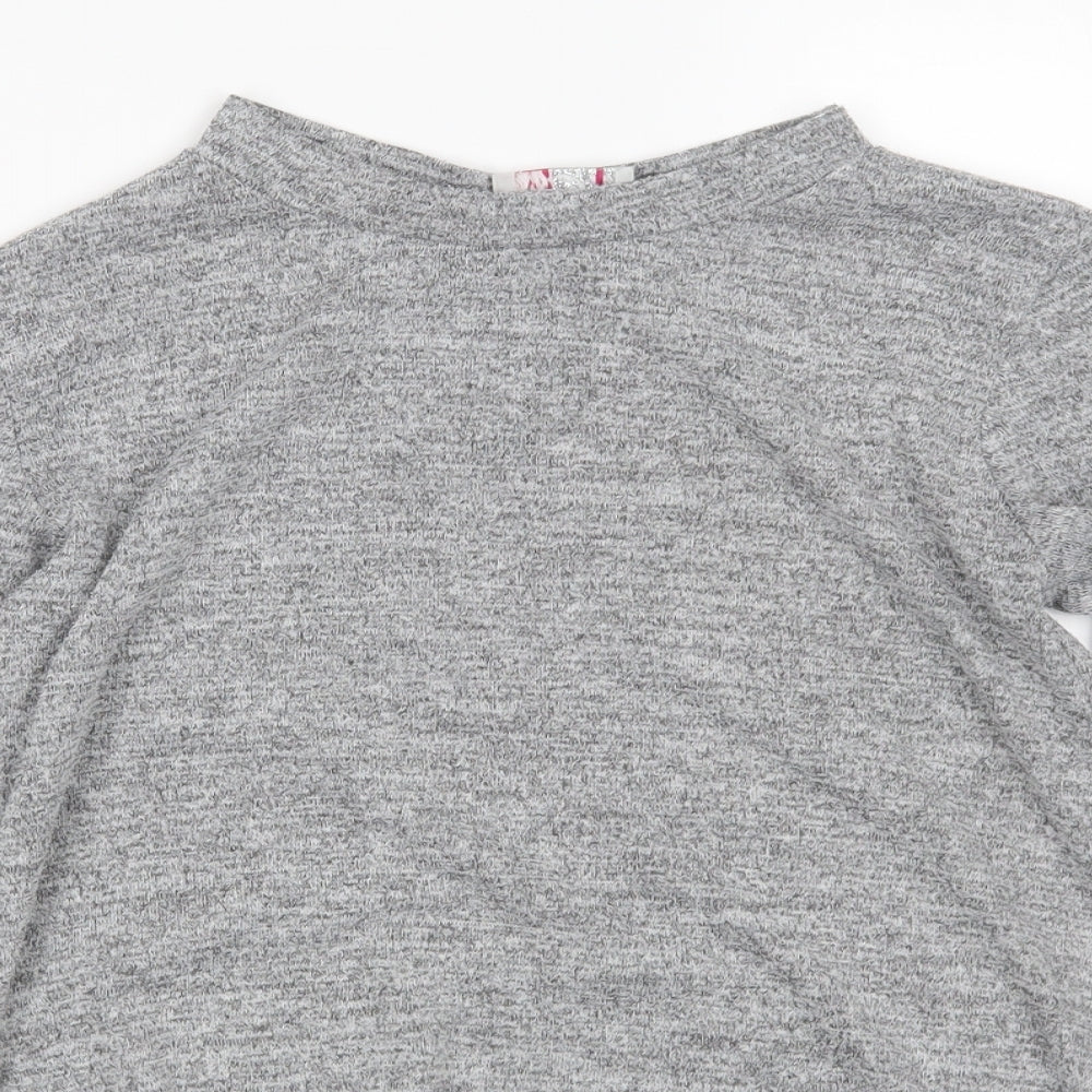 Close-up detail of Silk women’s grey jumper, size S