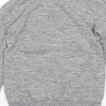 Brand and care label for Silk women’s grey jumper, size S