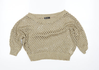 Womens UK Size M Internacionale Gold Pullover Jumper
