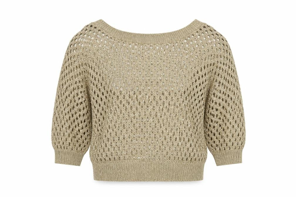 Womens UK Size M Internacionale Gold Pullover Jumper
