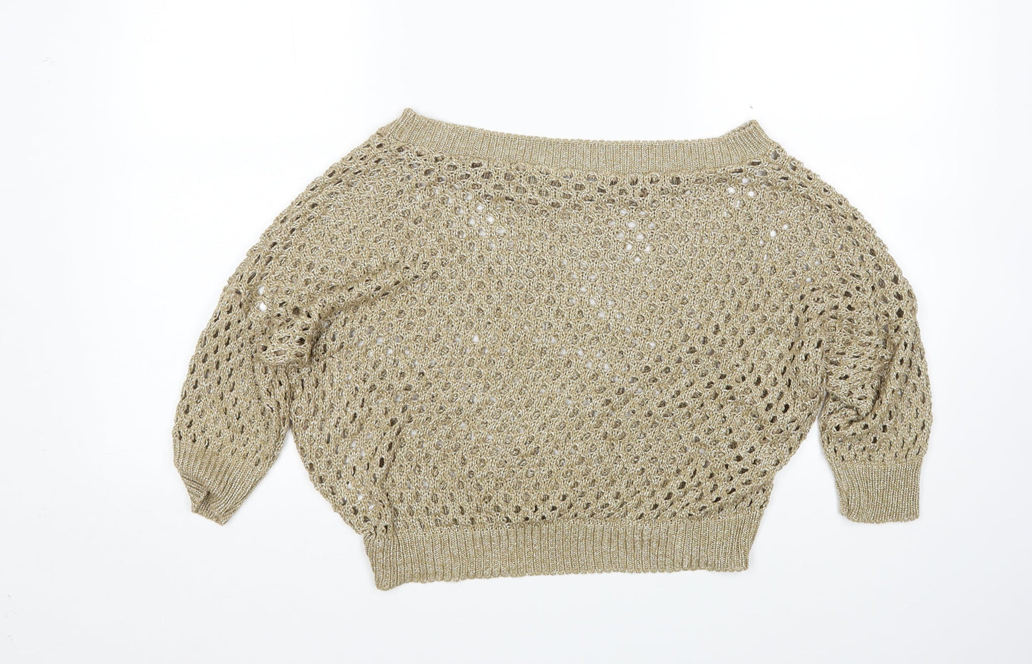 Womens UK Size M Internacionale Gold Pullover Jumper