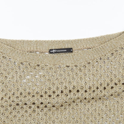 Womens UK Size M Internacionale Gold Pullover Jumper