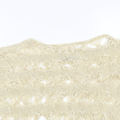 Womens UK Size S Quiz Beige Pullover Jumper