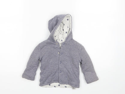 George Baby Blue Striped  Full Zip Jumper Size 0-3 Months