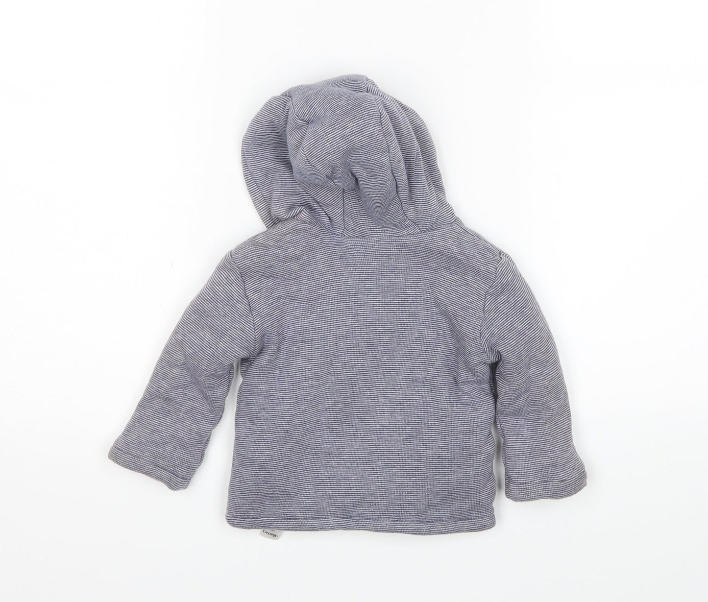 George Baby Blue Striped  Full Zip Jumper Size 0-3 Months