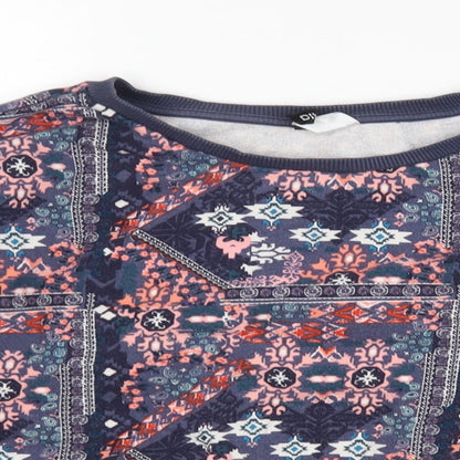 H&M Womens Multicoloured Argyle/Diamond  Pullover Sweatshirt Size S