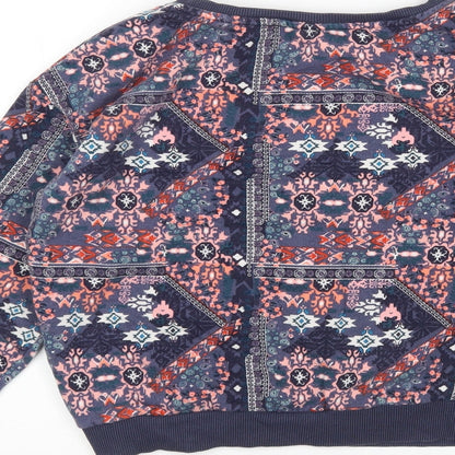 H&M Womens Multicoloured Argyle/Diamond  Pullover Sweatshirt Size S