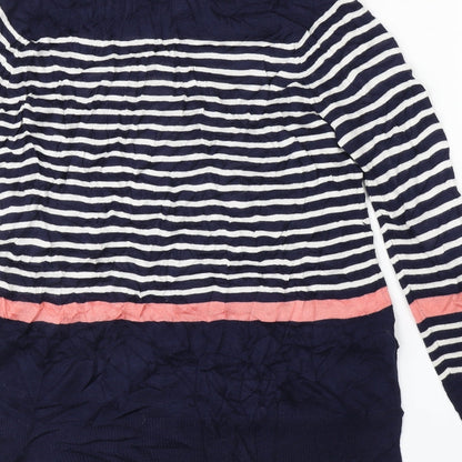 F&F Womens Blue Striped  Pullover Jumper Size 10