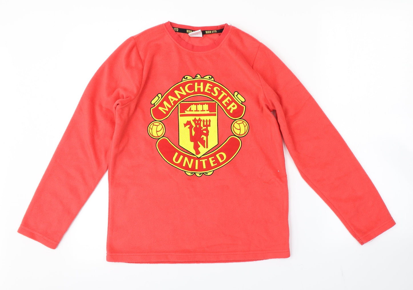Preworn Boys Red   Pullover Jumper Size 10-11 Years  - MANCHESTER UNITED FC