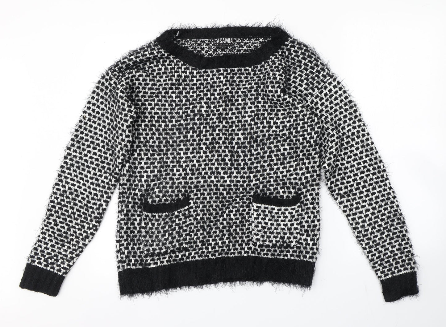 CASAMA Womens Multicoloured Check  Pullover Jumper Size M
