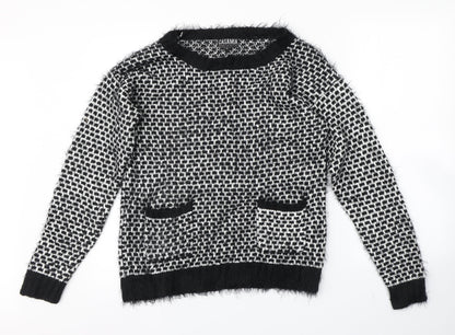 CASAMA Womens Multicoloured Check  Pullover Jumper Size M