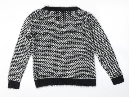 CASAMA Womens Multicoloured Check  Pullover Jumper Size M