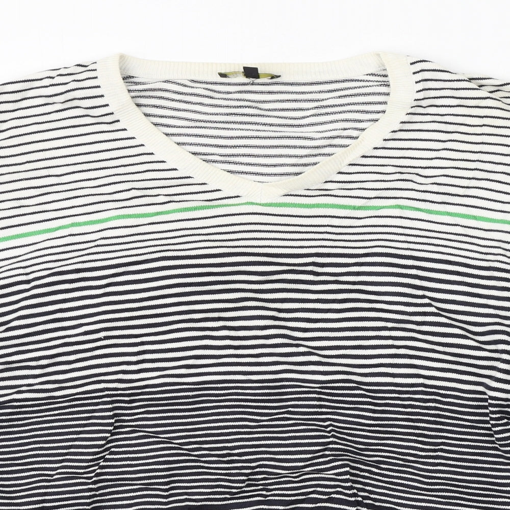 Preworn Mens Multicoloured Striped  Pullover Jumper Size L