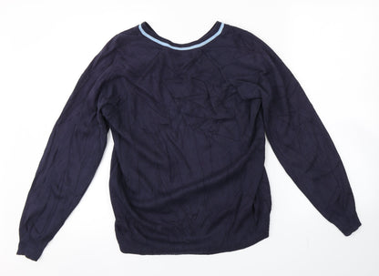 Back view of MAGICFIT men’s blue jumper