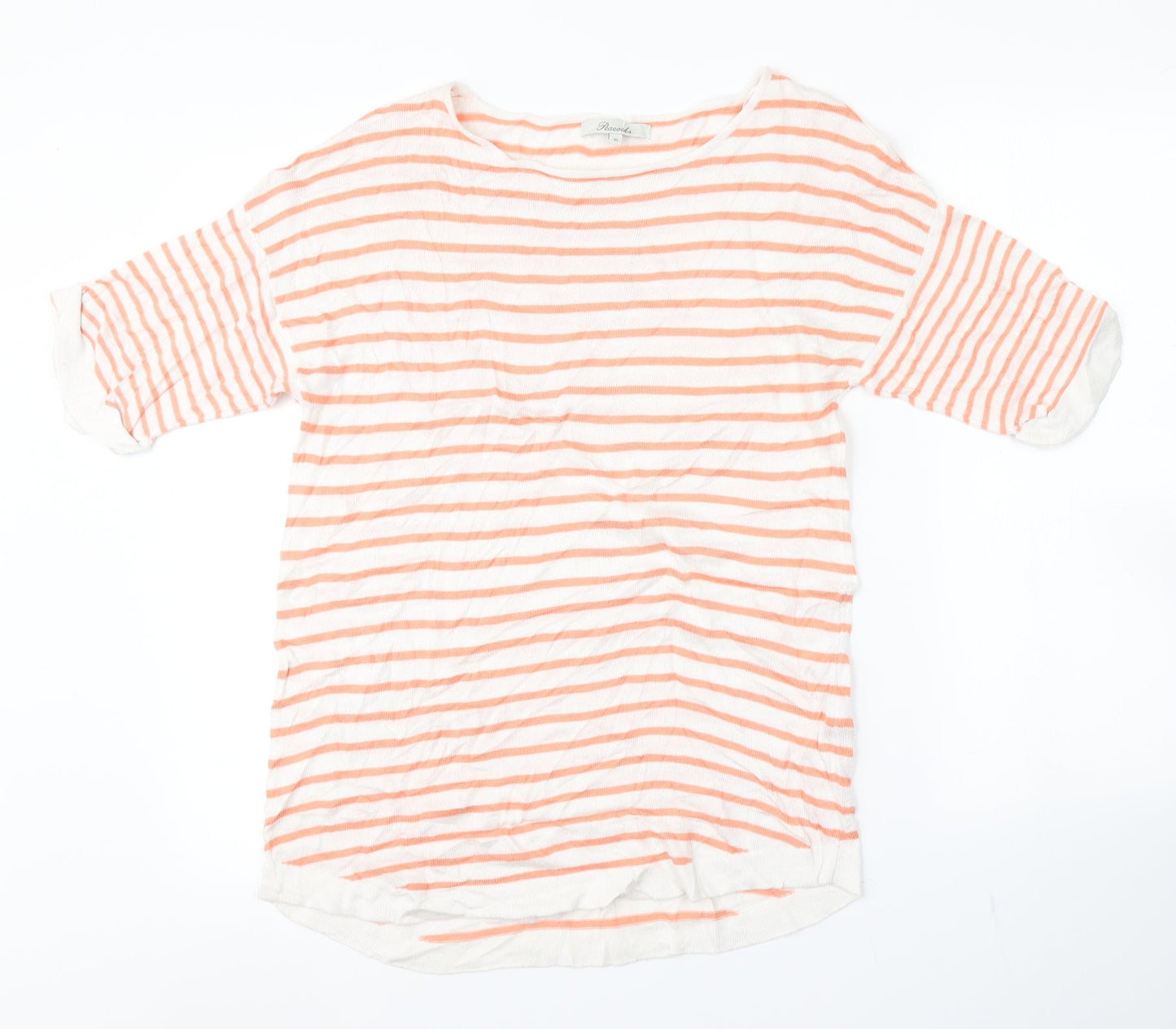 Womens UK Size 10 Peacocks Multicoloured Basic T-Shirt