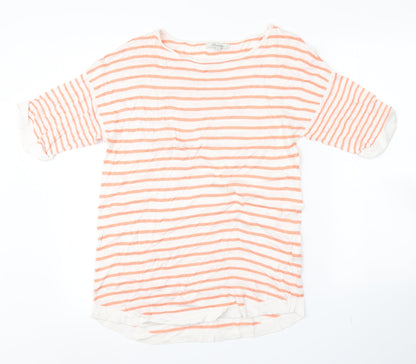 Womens UK Size 10 Peacocks Multicoloured Basic T-Shirt