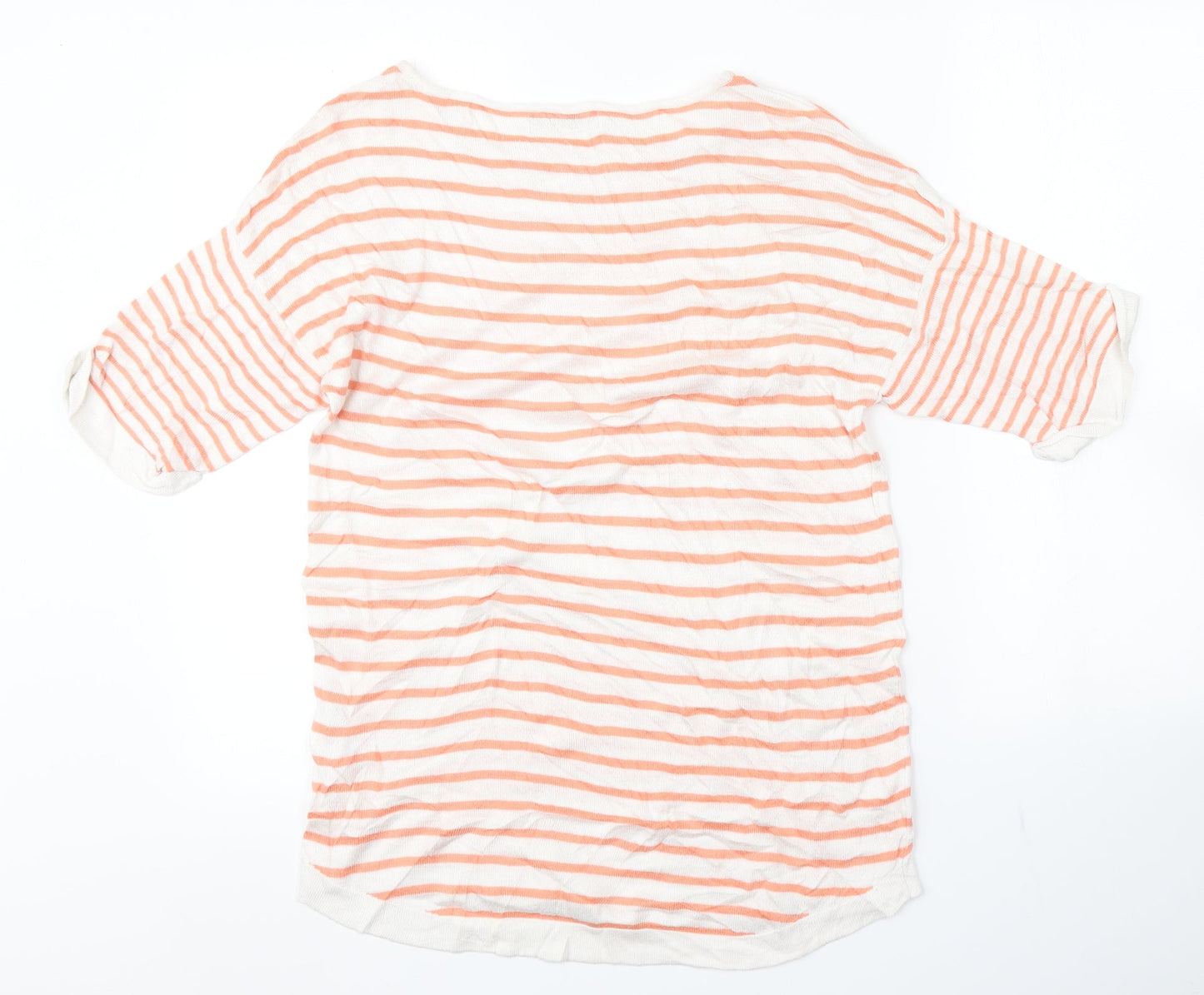Womens UK Size 10 Peacocks Multicoloured Basic T-Shirt