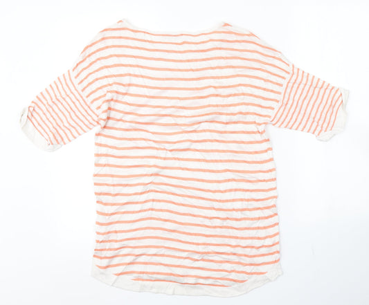 Womens UK Size 10 Peacocks Multicoloured Basic T-Shirt