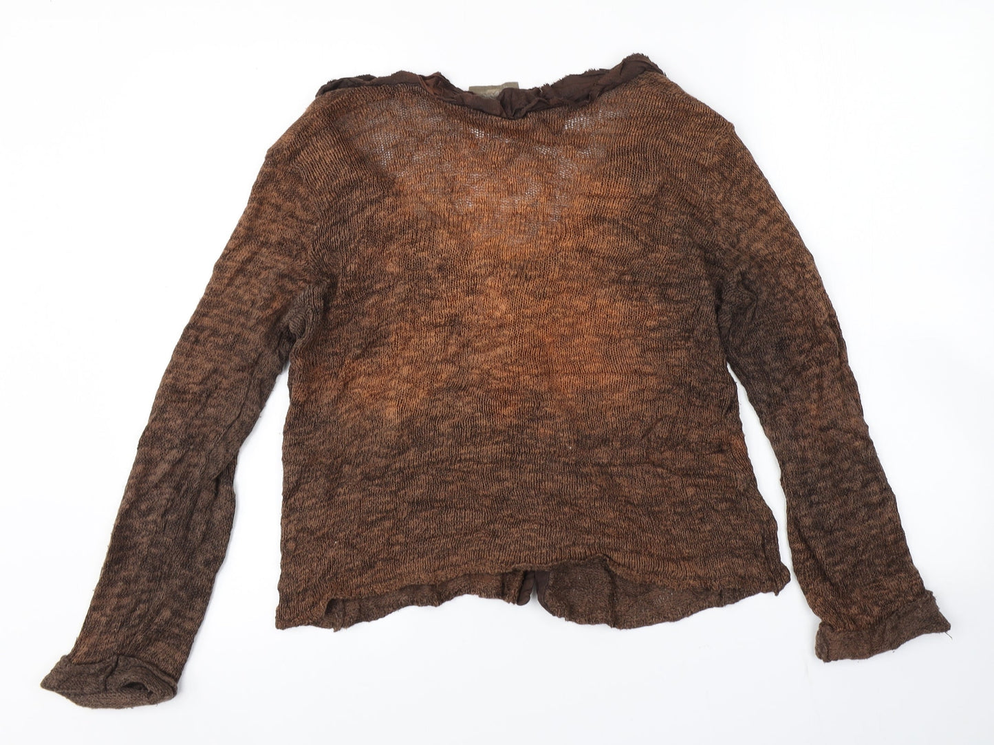 Womens UK Size 2 Preworn Brown Cardigan Jumper