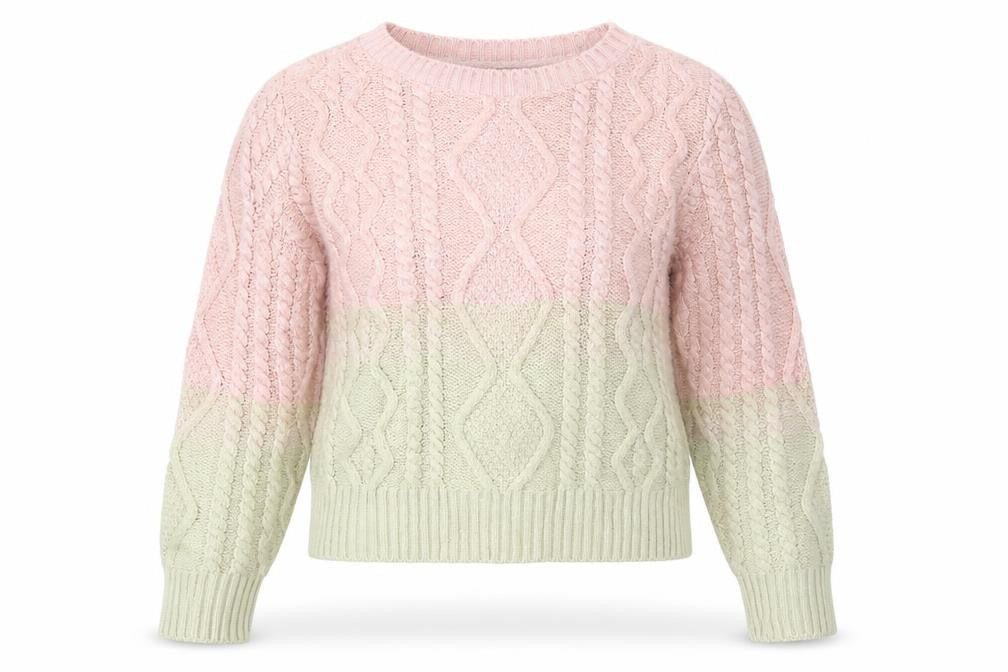Front view of KATSUMI women’s multicoloured argyle/diamond jumper, size L