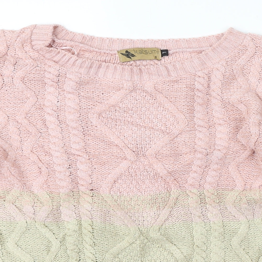 Womens UK Size L KATSUMI Multicoloured Pullover Jumper