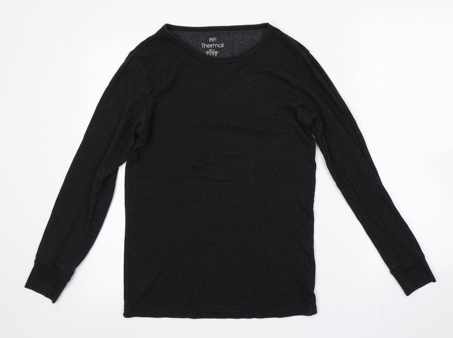 F&F Mens Grey Striped   T-Shirt Size S