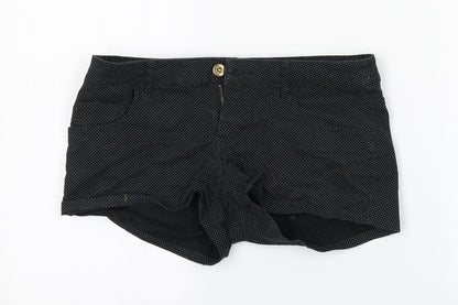 H&M Womens Black   Hot Pants Shorts Size 6