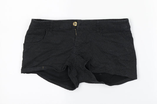 H&M Womens Black   Hot Pants Shorts Size 6