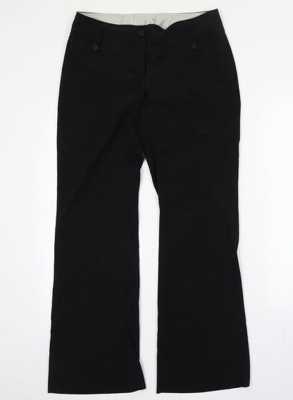 Womens UK Size 12 New Look Regular Fit  Black Trousers