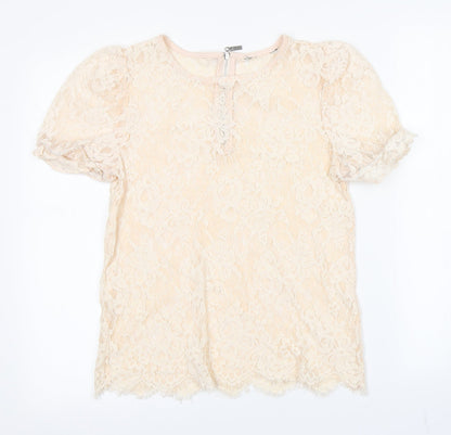 Womens UK Size  Preworn Pink Basic Blouse
