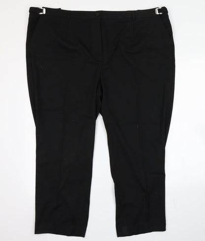 Womens UK Size 28 Daxon Regular Fit  Black Trousers