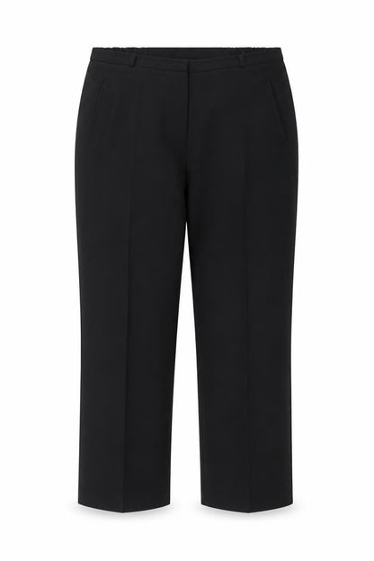 Front view of BHS women’s black trousers, size UK 14, 24-inch leg