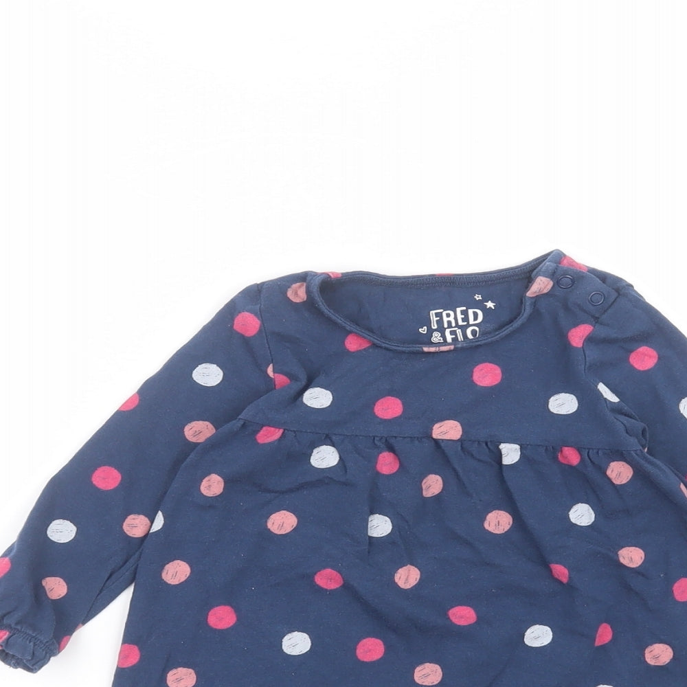 F&F Baby Blue Polka Dot  A-Line  Size 9-12 Months