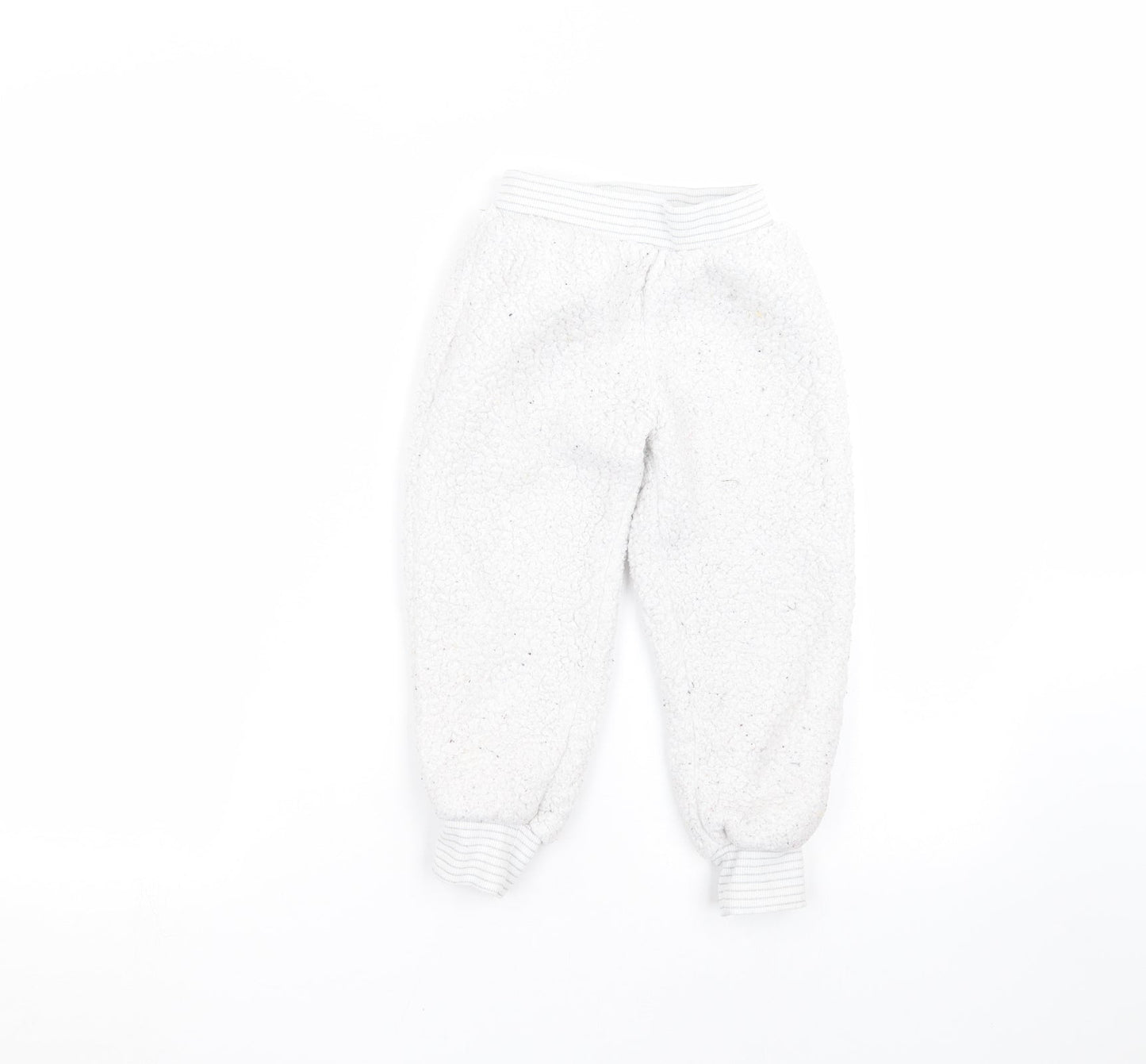 F&F Girls White   Sweatpants Trousers Size 4-5 Years