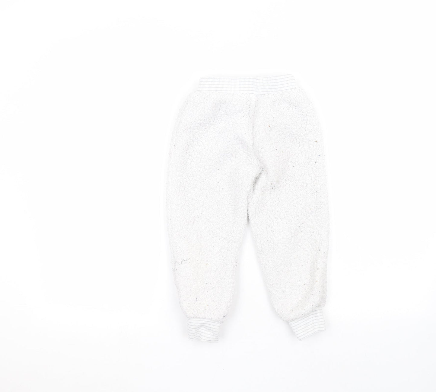 F&F Girls White   Sweatpants Trousers Size 4-5 Years