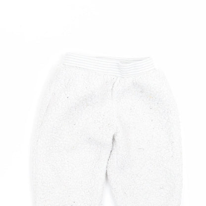 F&F Girls White   Sweatpants Trousers Size 4-5 Years