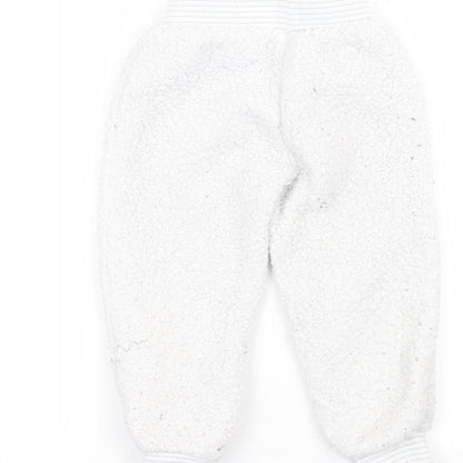 F&F Girls White   Sweatpants Trousers Size 4-5 Years