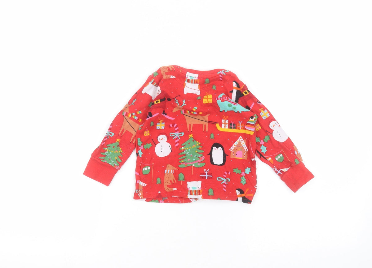 Back view of Next Baby Red Basic T-Shirt, size 12-18, Months