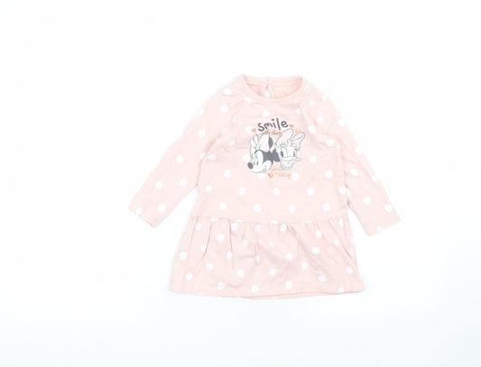 George Baby Pink Polka Dot  A-Line  Size 12-18 Months