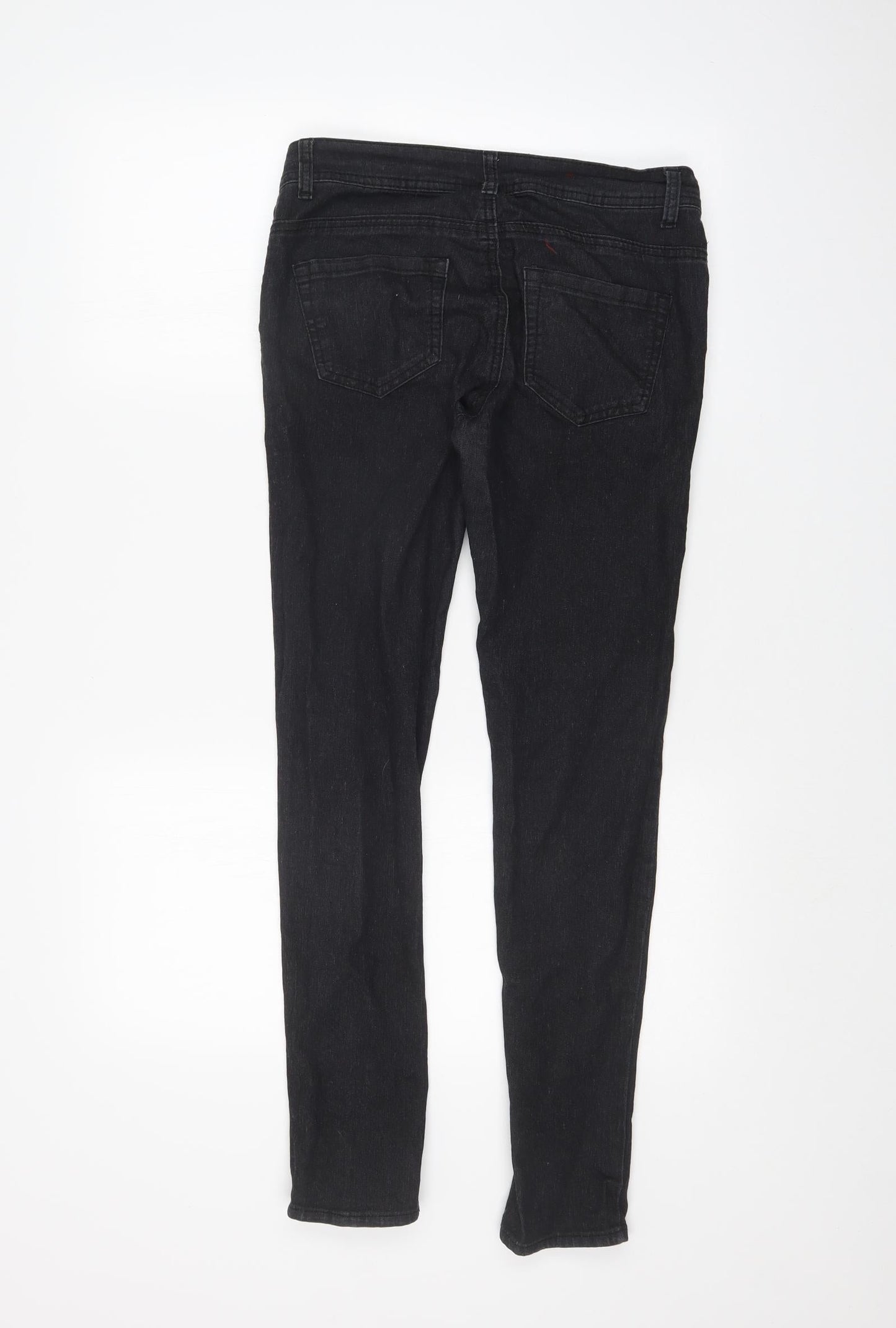 Denim & Co. Womens Black   Skinny Jeans Size 12 L28 in
